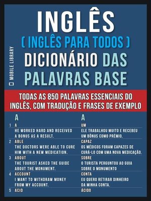 cover image of Inglês ( Inglês Para Todos ) Dicionário das Palavras Base